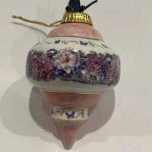 Bradford Christmas Ornament Lena Liu Circle of Elegance Pink 1998 Clean, NEW